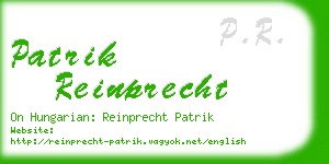 patrik reinprecht business card